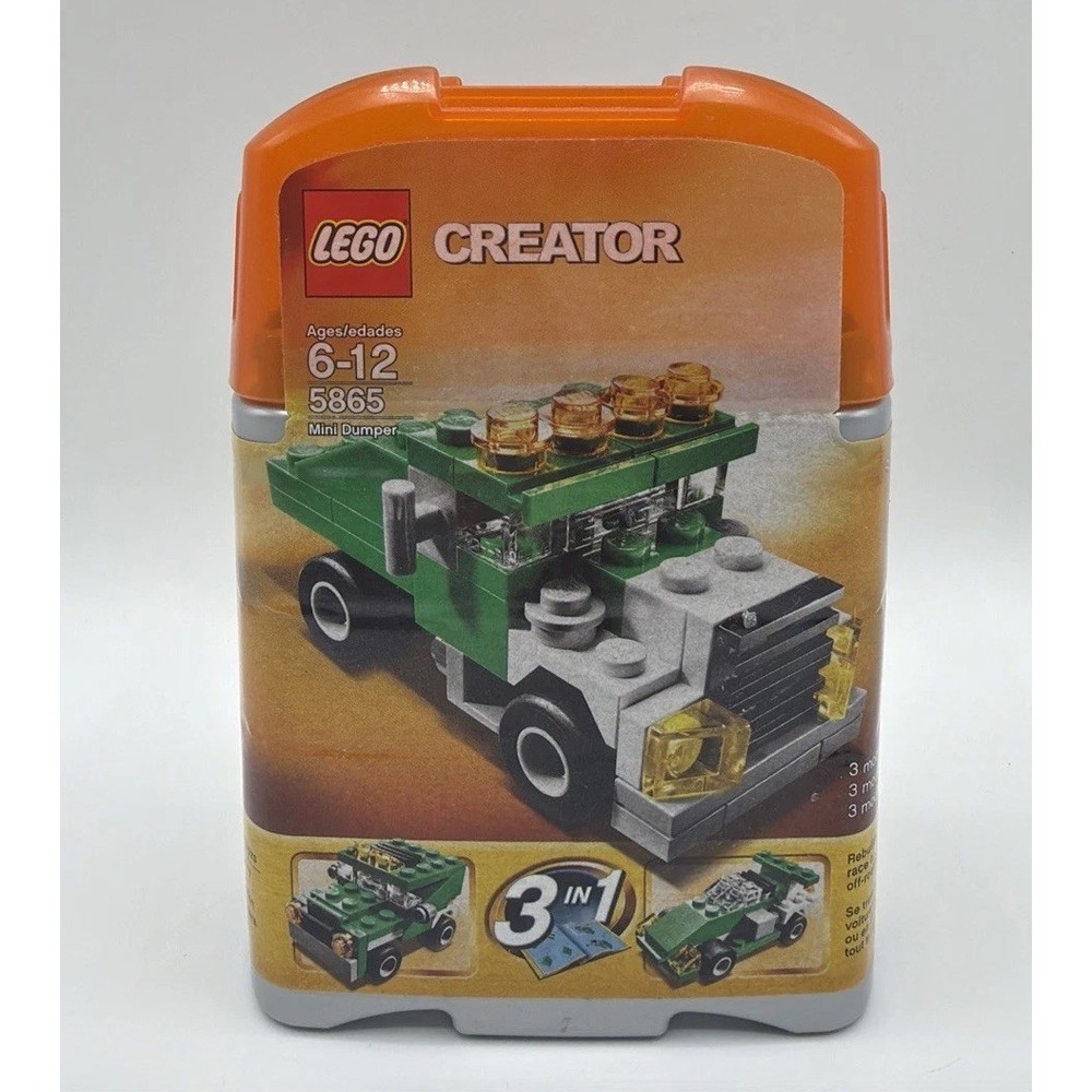 LEGO Creator 5865 Mini Dumper 3-in-1 Complete Set 60pc Brand New Factory Sealed